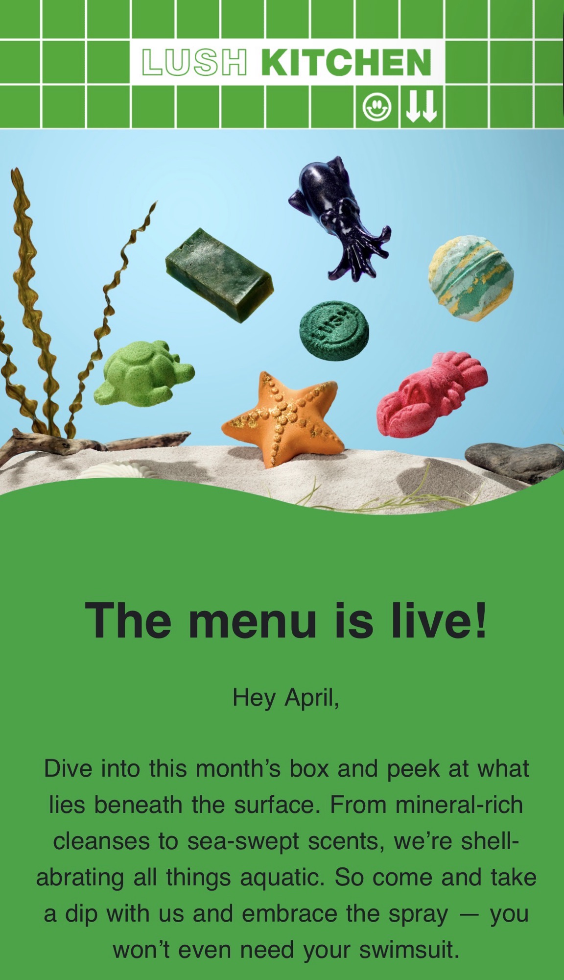 Lush Kitchen July 2026 Subscription box-Under the Sea | Lush